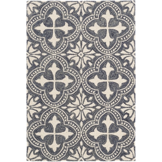 8x10 Vintage Tile Blue Rug