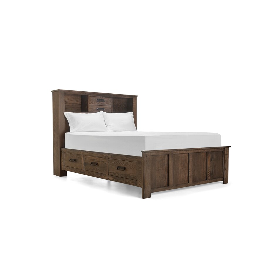 oak  deep grey finish solid wood bedroom wqn  