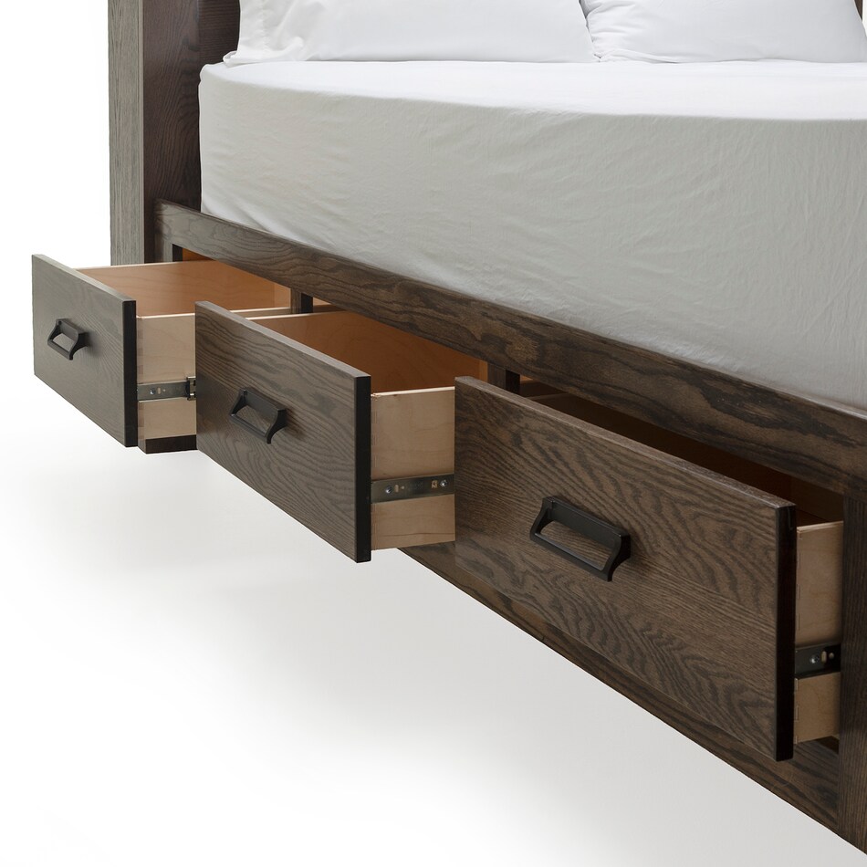 oak  deep grey finish solid wood bedroom wqn  