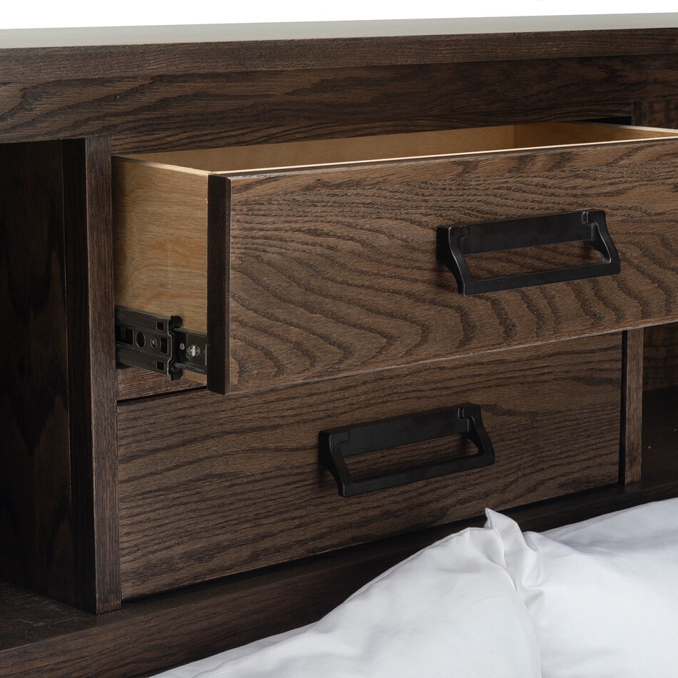 oak  deep grey finish solid wood bedroom wqn  