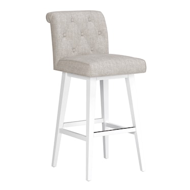 Elevation Beige Upholstered Swivel Stool