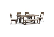 oatmeal light brown country formal dining room adp  