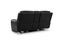 onyx leathermatch sofa   