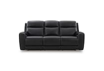 onyx leathermatch sofa   