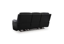 onyx leathermatch sofa   