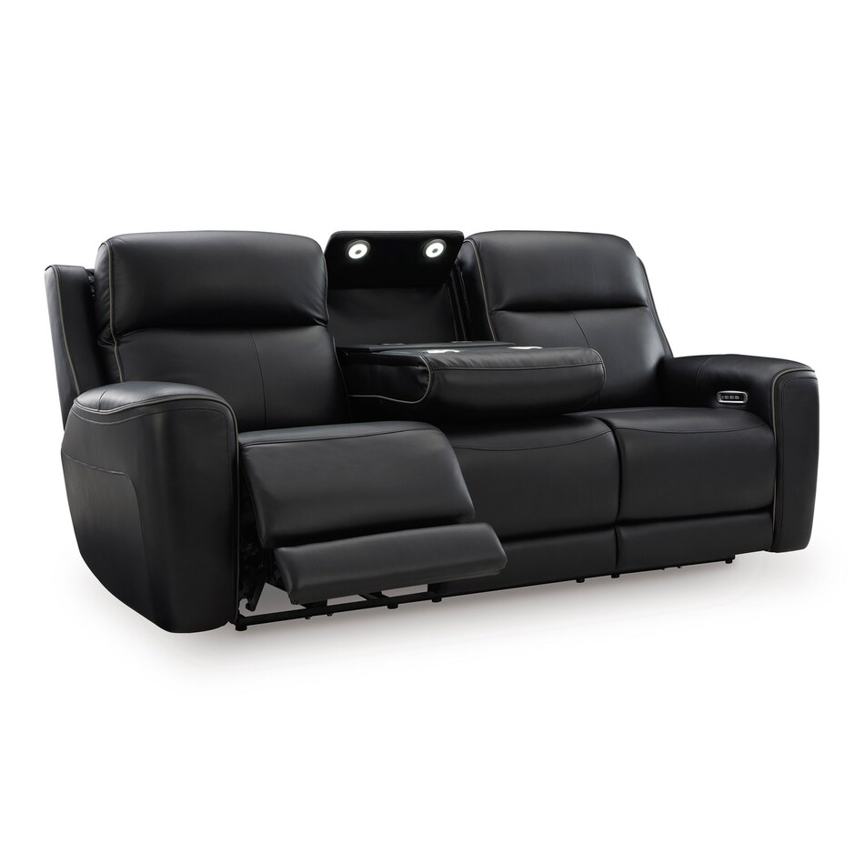 onyx leathermatch sofa   