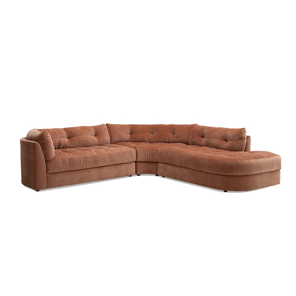 orange sectional stationary jpc  