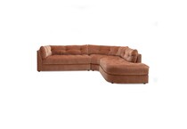 orange sectional stationary jpc  