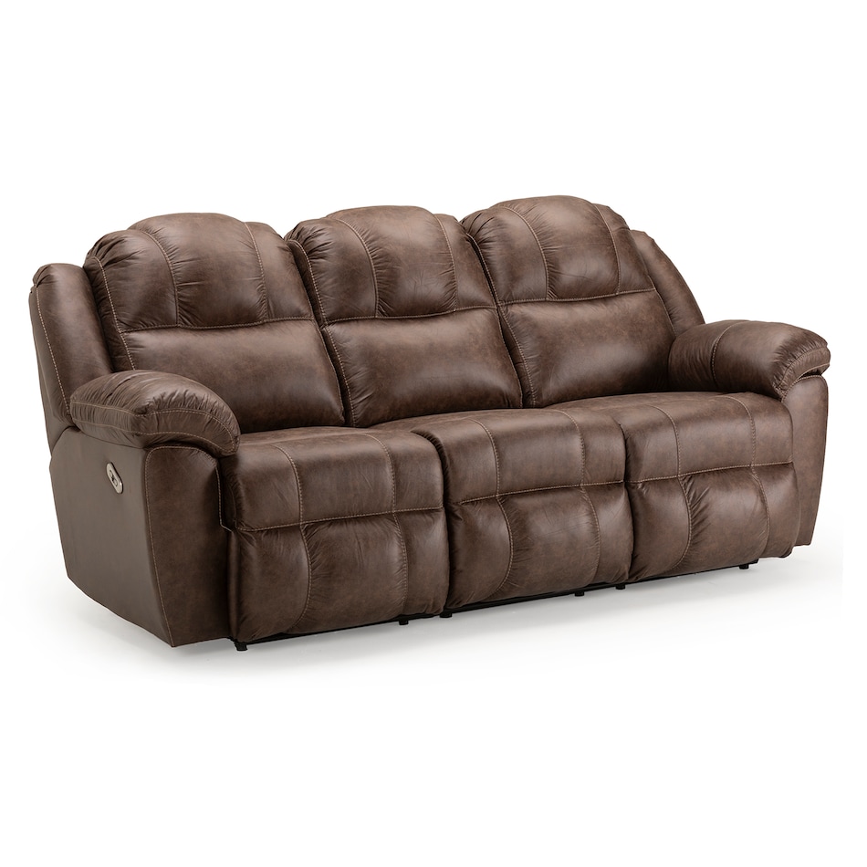 outlier walnut casual transitional recl sofa   