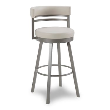 Ronny II 30" Beige Swivel Barstool