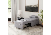 p gray fabric twin chair sleeper   