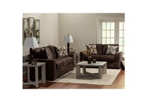 p brown fabric loveseat   