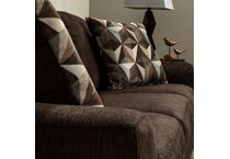 p brown fabric loveseat   