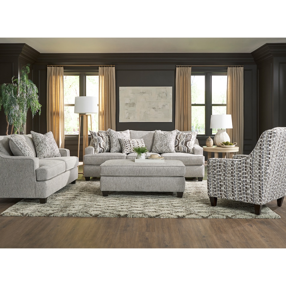 p beige fabric ottoman   