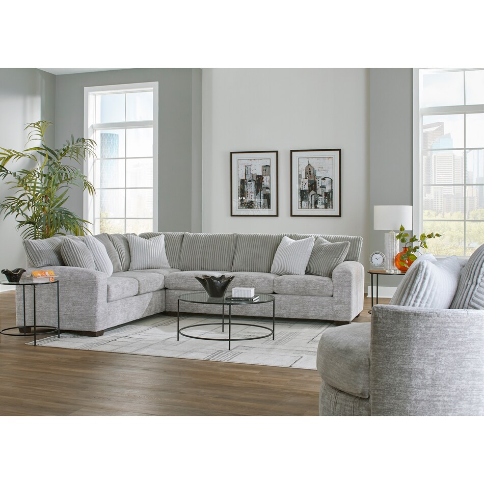 p gray sectional package ppc  