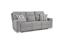 pewter casual transitional recl sofa   