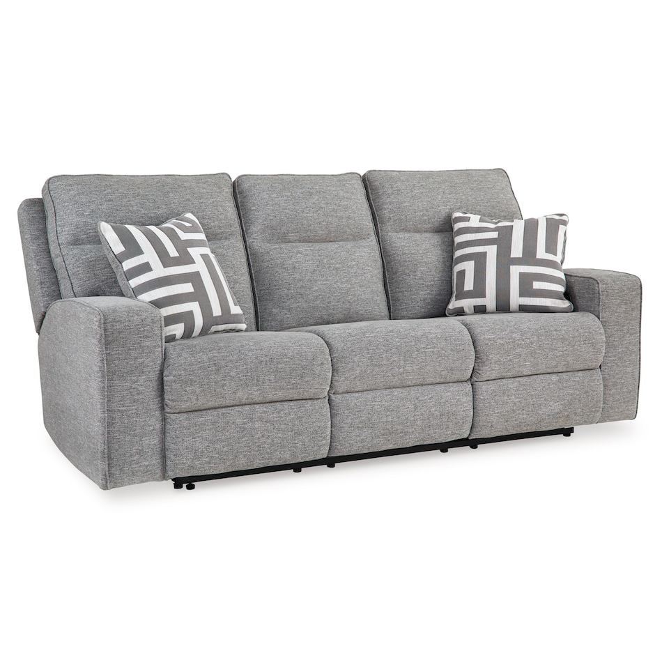 pewter casual transitional recl sofa   