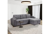 pgi gray fabric queen sleeper papc  