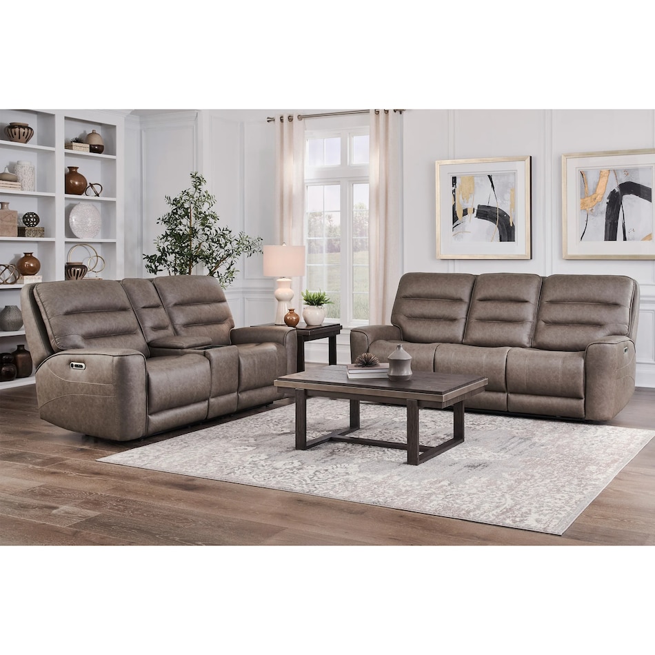 pmla brown fabric sofa   