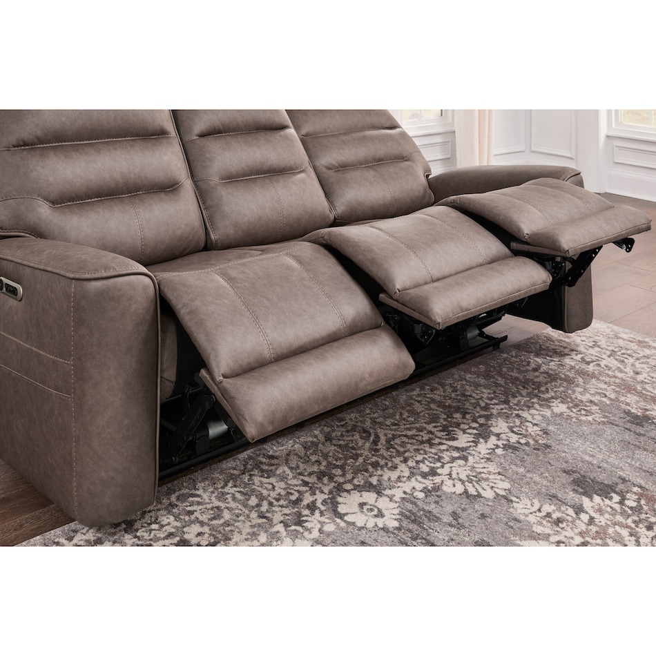 pmla brown fabric sofa   
