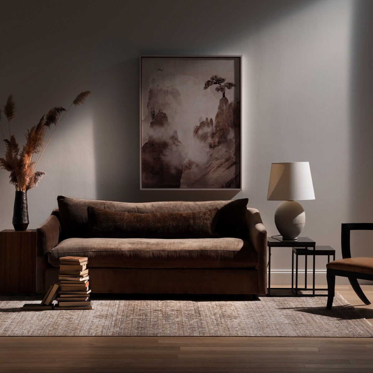 r brown fabric sofa
