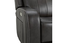 rainier steel casual transitional recl sofa   