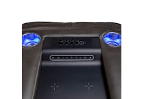 rainier steel casual transitional recl sofa   