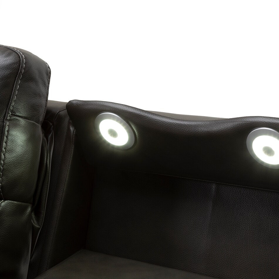 rainier steel casual transitional recl sofa   