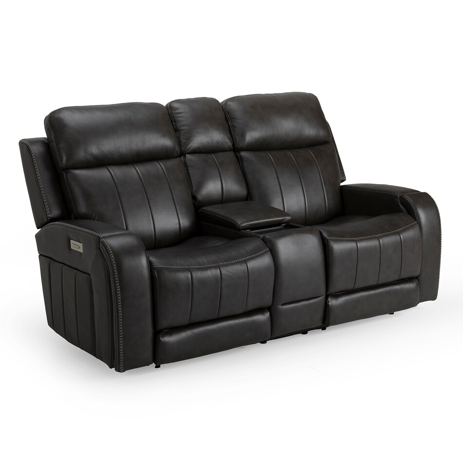 rainier steel casual transitional recl sofa   