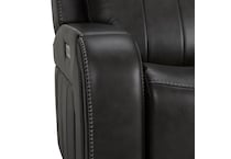 rainier steel casual transitional recl sofa   