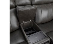 rainier steel casual transitional recl sofa   
