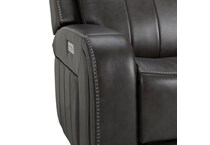 rainier steel casual transitional recl sofa   