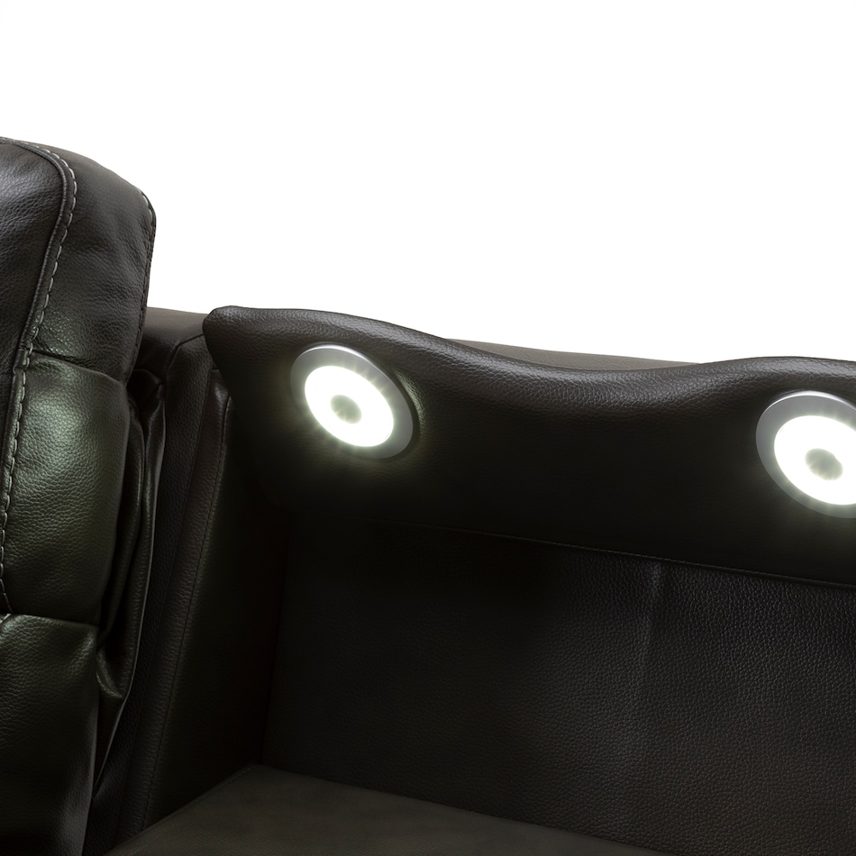 rainier steel casual transitional recl sofa   