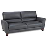 ranger charcoal leathermatch sofa   