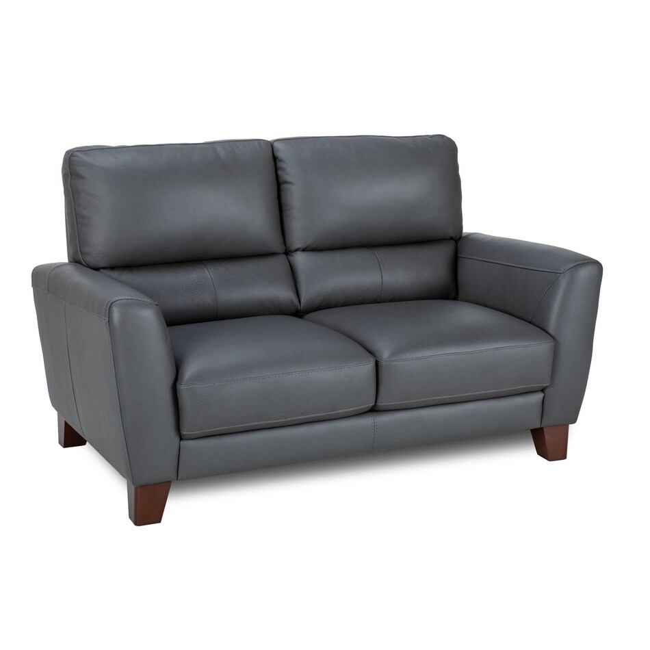 ranger charcoal leathermatch sofa   