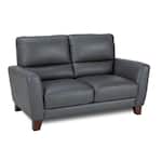 ranger charcoal leathermatch sofa   