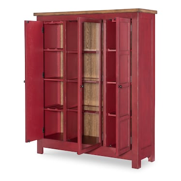 Vintage Red Pie Safe
