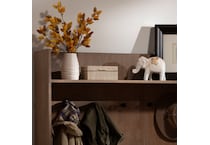 s brown hall tree bench   