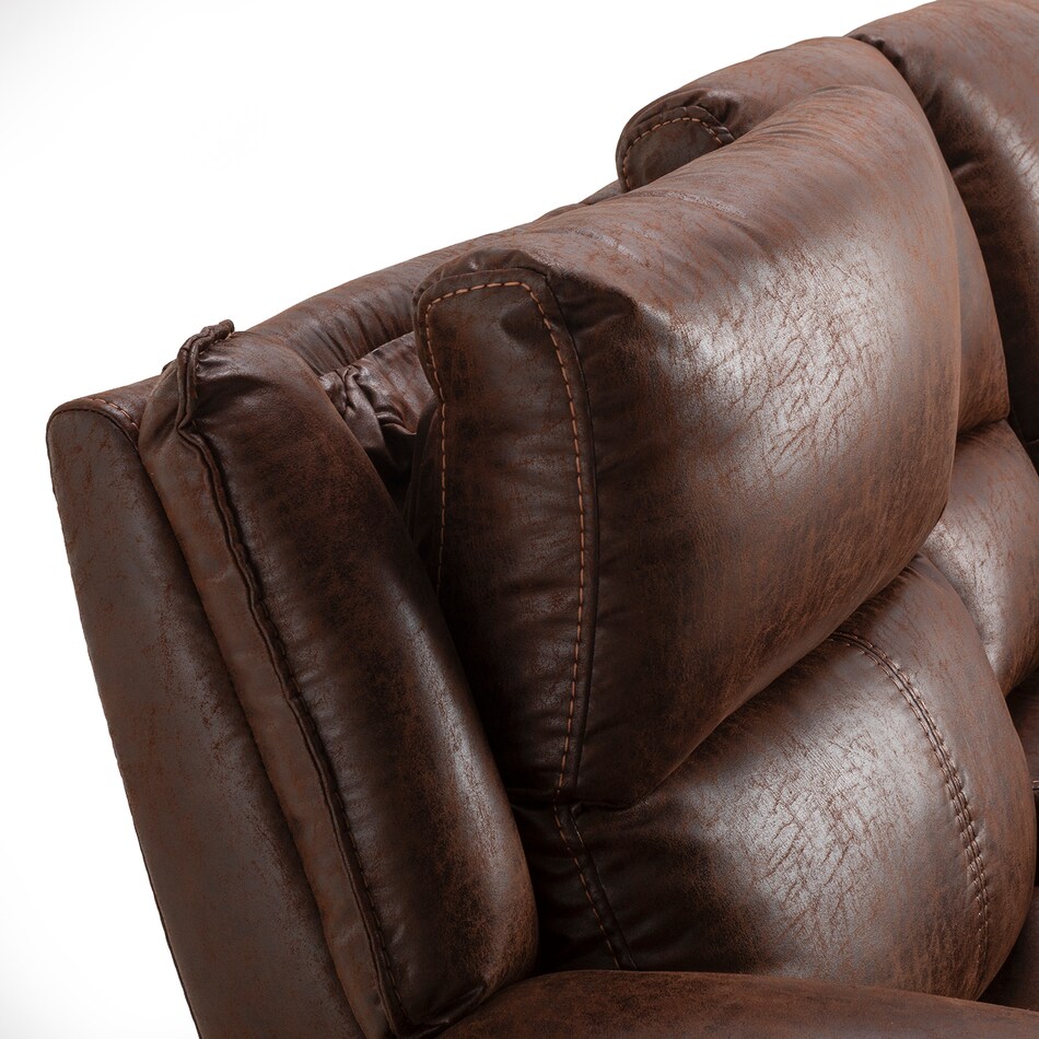 sable casual transitional recl sofa   