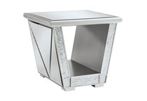 silver finish transitional casual tables   