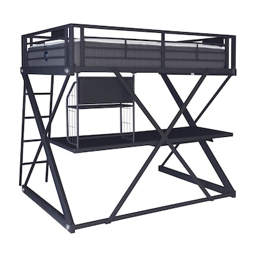 Zeta Full Loft Study Bed