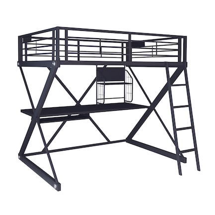 Zeta Full Loft Study Bed