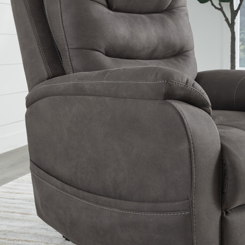 snowfield gunmetal wall recliner   