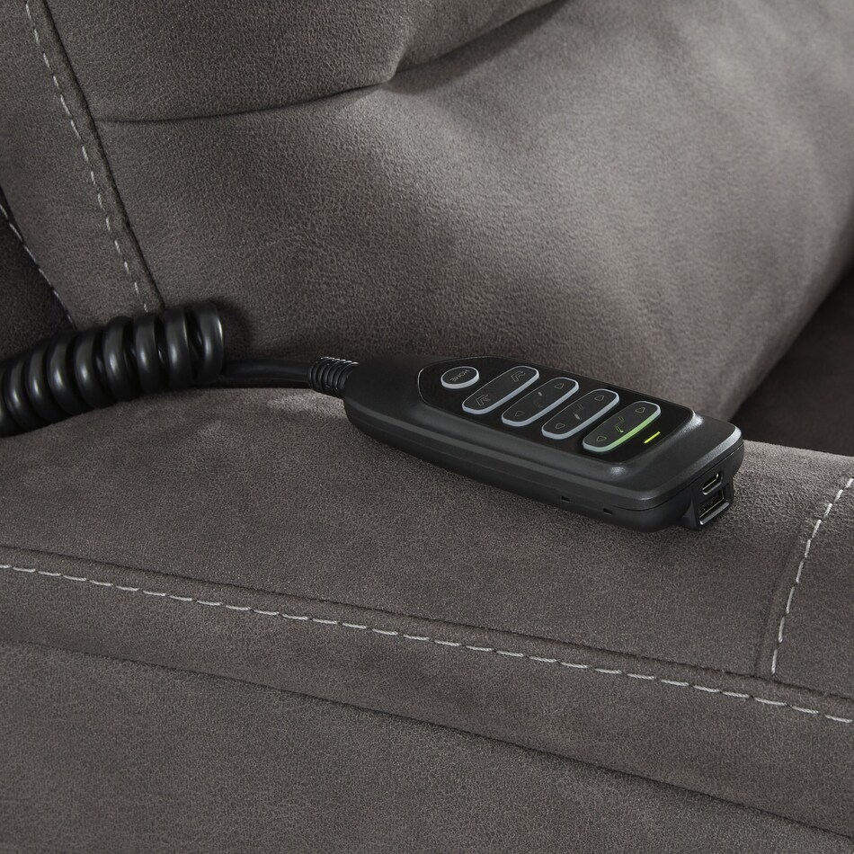 snowfield gunmetal wall recliner   