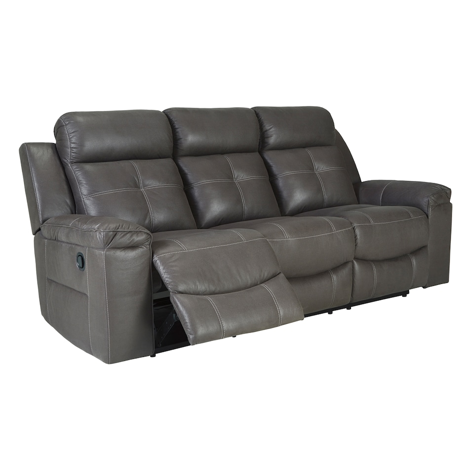 sondalo gray casual transitional recl sofa   