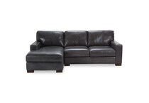 splendor dark grey leather sectional sp  