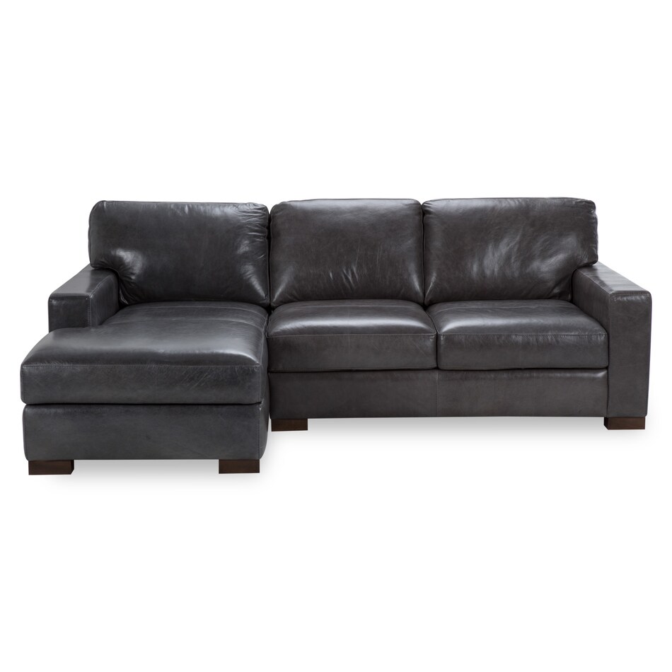 splendor dark grey leather sectional sp  