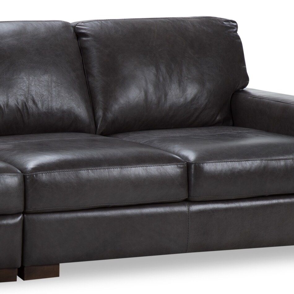 splendor dark grey leather sectional sp  