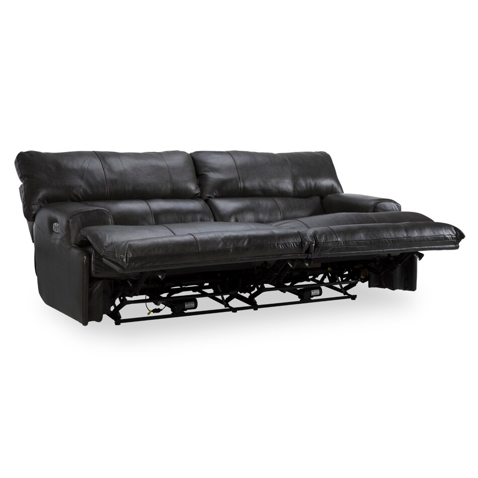 steel casual transitional recl sofa   