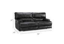 steel casual transitional recl sofa   